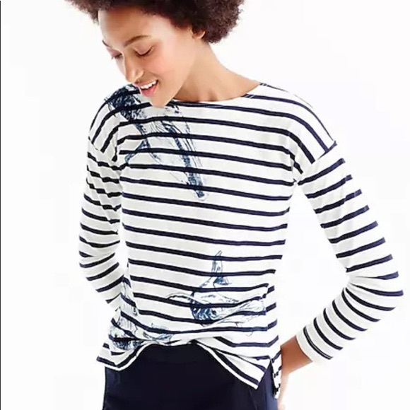 [SOLD]J. Crew Garments for Good Whale Striped Top - Picture 1 of 8